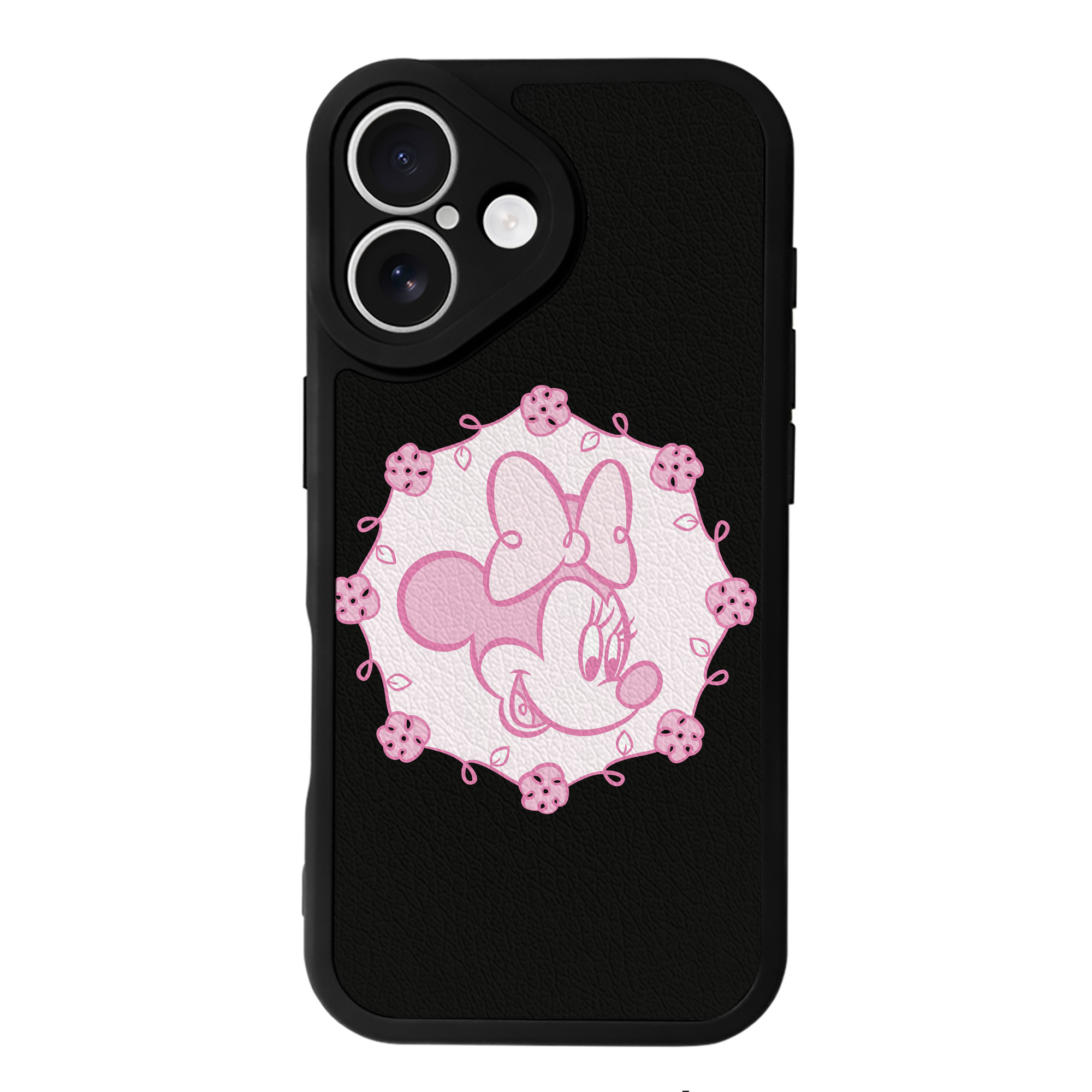 （画像用） ミッキーマウス Mickey Mouse 【iPhone 16シリーズ対応】シリコンスマホケース（レザー調） 材質：シリコン